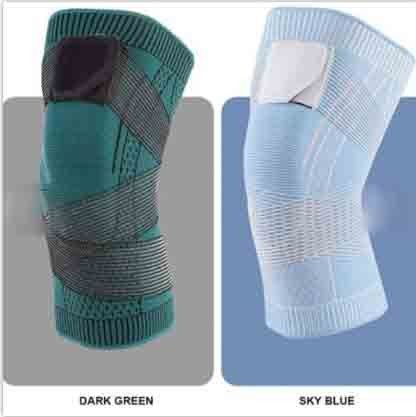 Knee Compression Sleeve With Patella Stabilizer Straps