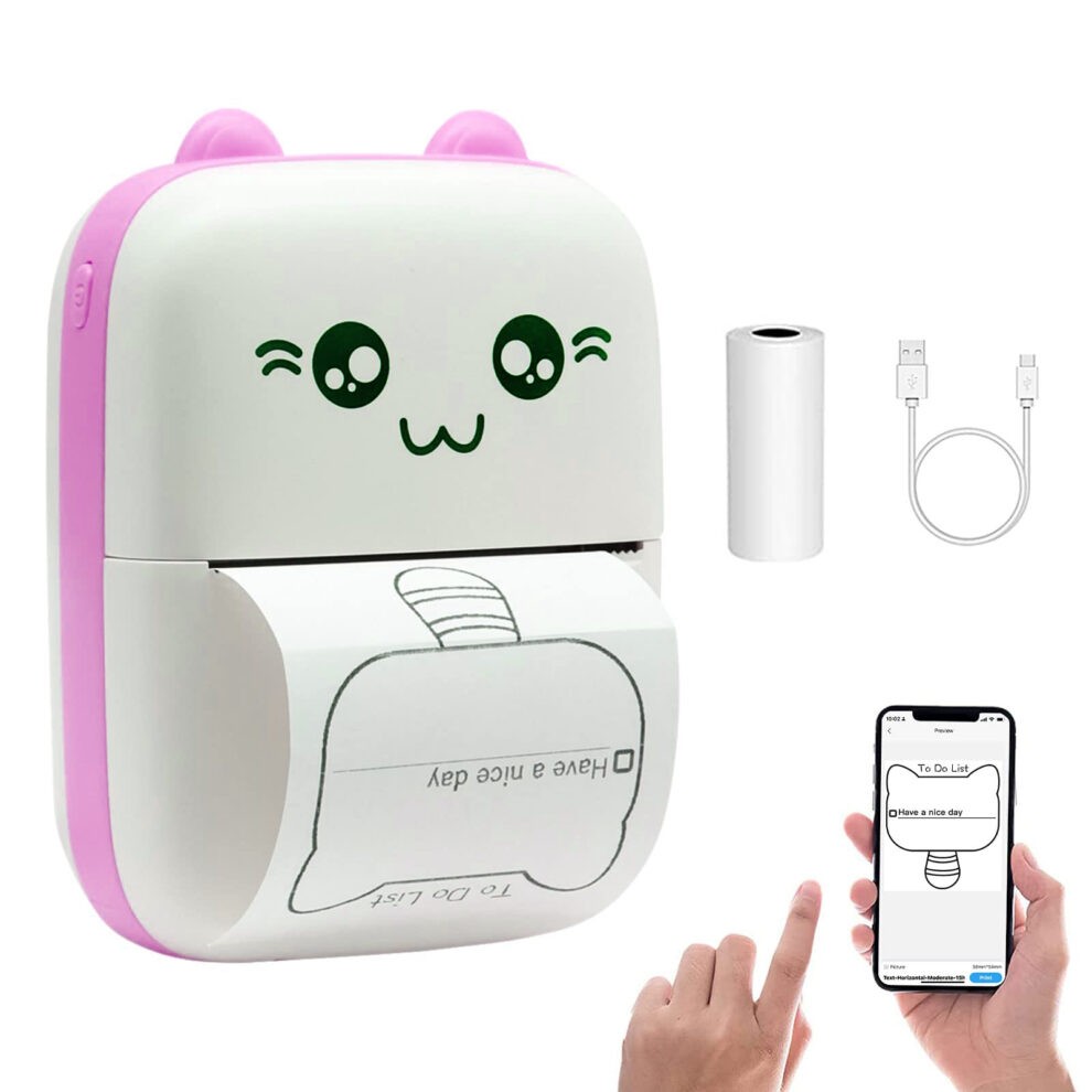 Mini Thermal Bluetooth Printer – Pink